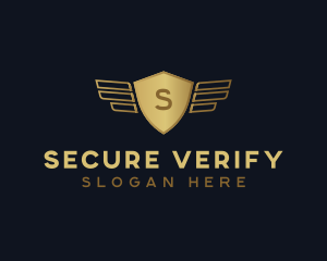 Gold Security Shield  logo design