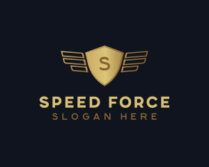 Gold Security Shield  logo design