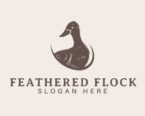 Geese - Rustic Duck Poultry logo design