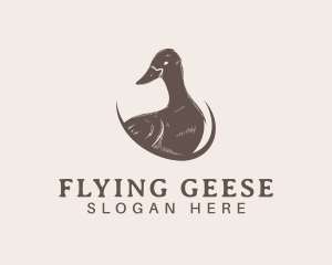 Geese - Rustic Duck Poultry logo design