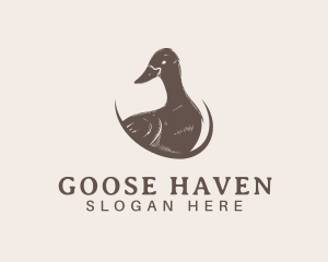 Goose - Rustic Duck Poultry logo design