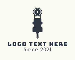 Cog - Construction Drill Gear logo design