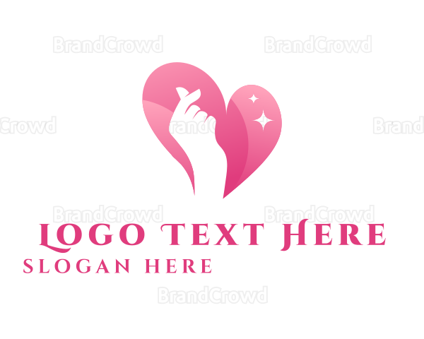 Pink Finger Heart Logo