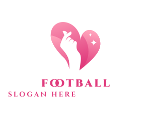 Foundation - Pink Finger Heart logo design