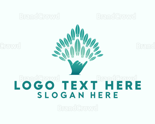 Green Tree Hand Logo