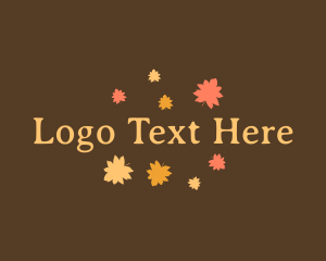 Falling Leaves - Autumn Leaves Nature logo design