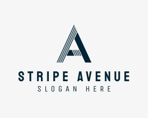 Striped - Architecture Property Builder Letter A logo design