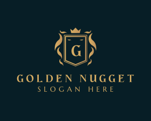 Golden Shield Crest logo design