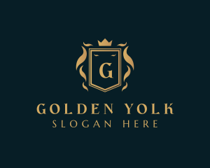 Golden Shield Crest logo design