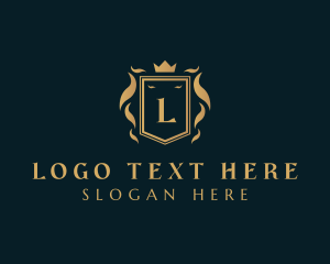Lawyer - Golden Shield Crest logo design