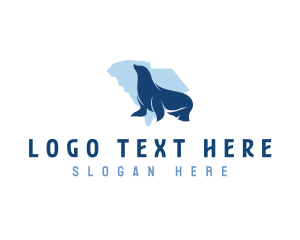 Map - Seal South Carolina Animal logo design