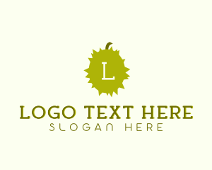 Fruit Stand - Spiky Durian Fruit logo design