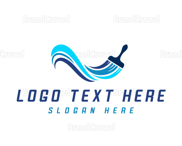 Hardware Paintbrush Splash Logo