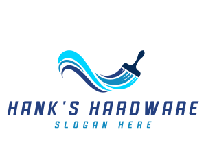 Hardware Paintbrush Splash logo design