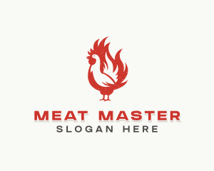 Chicken Flame BBQ Grill logo design