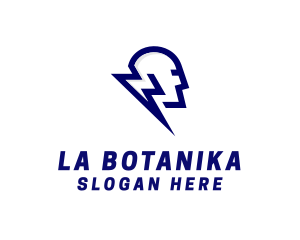 Lightning Electrical Energy Head Logo