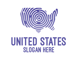 United States of America Security Map logo design