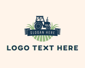 Badge - Tractor Field Agriculture logo design