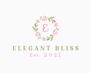 Watercolor Flower Wreath  Logo