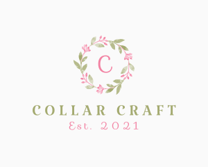 Watercolor Flower Wreath  logo design