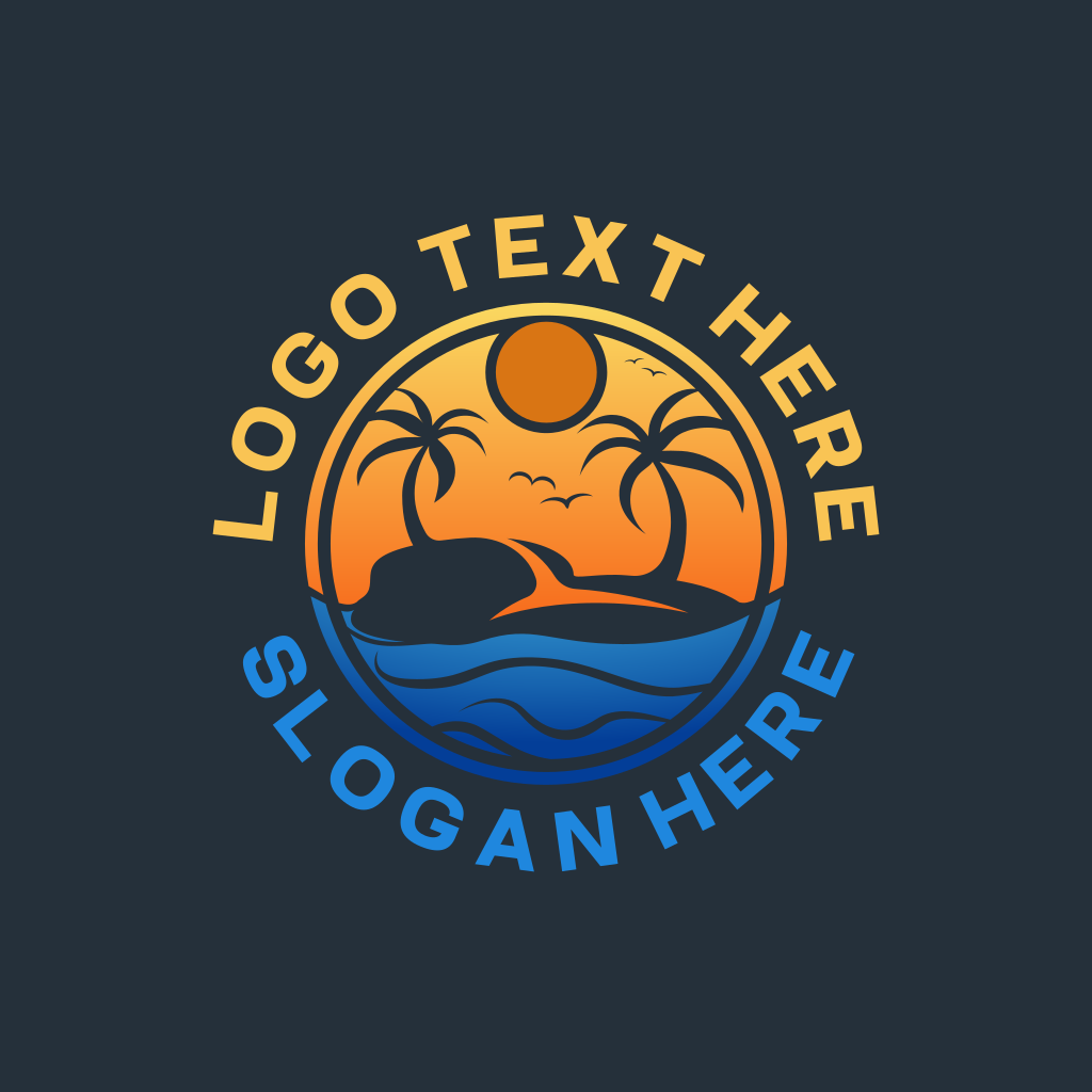 Summer Island Beach Tour Logo | BrandCrowd Logo Maker