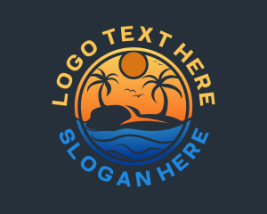 Holiday - Summer Island Beach Tour logo design