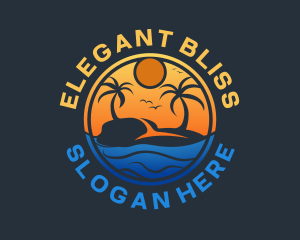 Vacation - Summer Island Beach Tour logo design