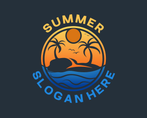 Summer Island Beach Tour logo design