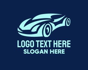 Car Repair - Blue Sports Car logo design