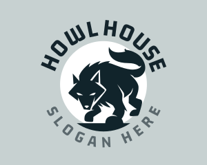 Howl - Sneaking Wild Wolf logo design