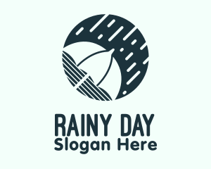 Raining - Umbrella Rain Weatherproof logo design