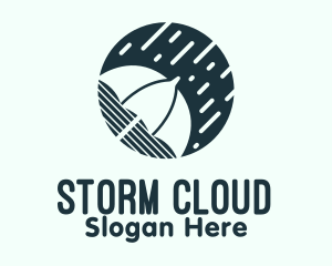 Rainstorm - Umbrella Rain Weatherproof logo design