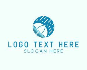 Rain - Umbrella Rain Weather logo design