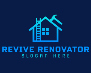 Renovator - House Roof Repair logo design