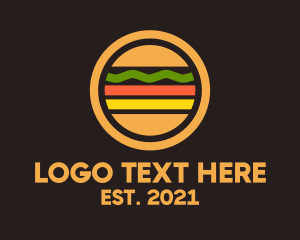 Flatbread - Burger Snack Signage logo design