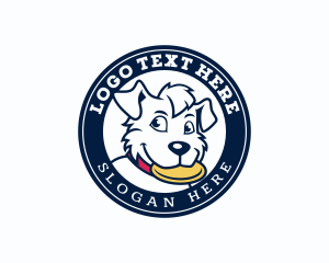 Animal Dog Frisbee Logo