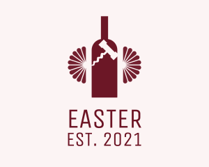 Bartender - Red Wine Bottle logo design