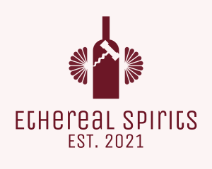Spirits - Red Wine Bottle logo design
