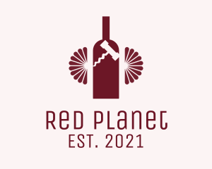 Red Wine Bottle logo design