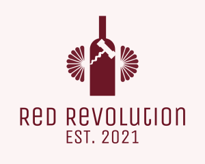 Red Wine Bottle logo design