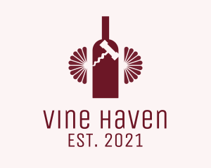 Red Wine Bottle logo design