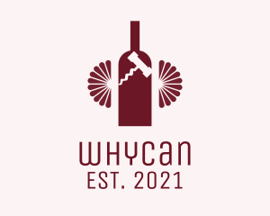 Cocktail - Red Wine Bottle logo design