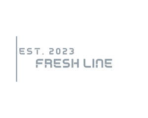 Stencil Line Business logo design