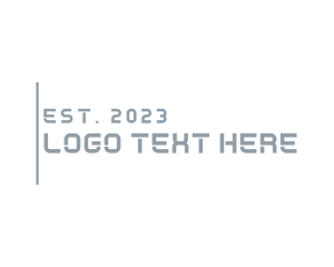 Line - Stencil Line Business logo design