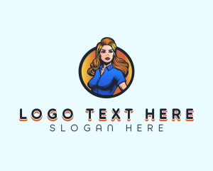 Grooming - Beauty Blonde Woman logo design