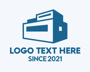 Storage - Blue Warehouse Building logo design