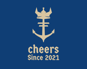 Seafarer - Viking Crown Anchor logo design
