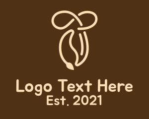 Minimalist - Brown Coffee Bean logo design