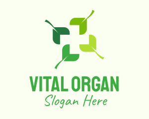 Organic Medical Cross  logo design