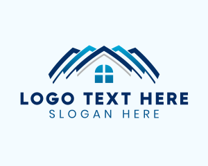 Roofing - Real Estate House logo design